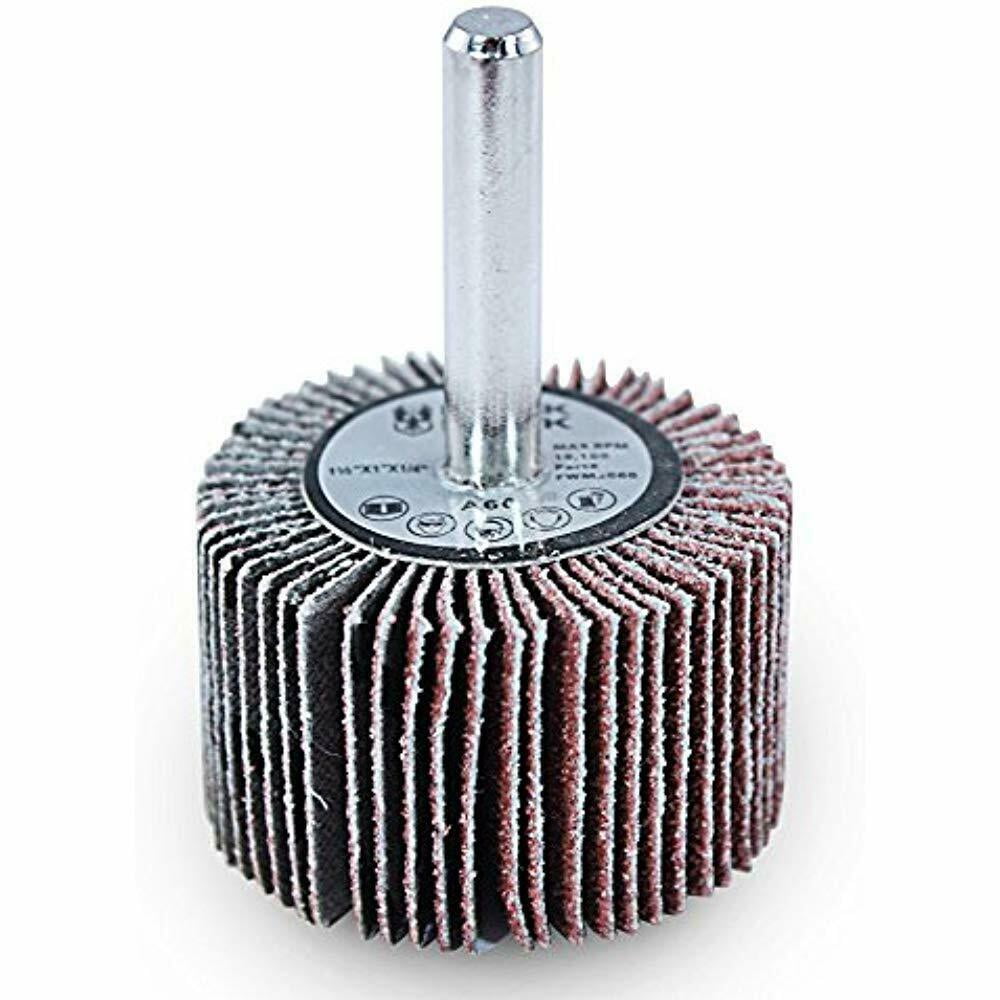 11/2" X 1" 1/4" Shank Mounted Flap Wheels, 40 Grit Aluminum Oxide 5