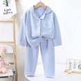 thumbnail image 5 of Pijamas de terciopelo para niños y niñas, cárdigan de otoño e invierno, conjunto de dos piezas de manga larga, ropa de hogar para otoño e invierno para niños y niñas, 5 of 5