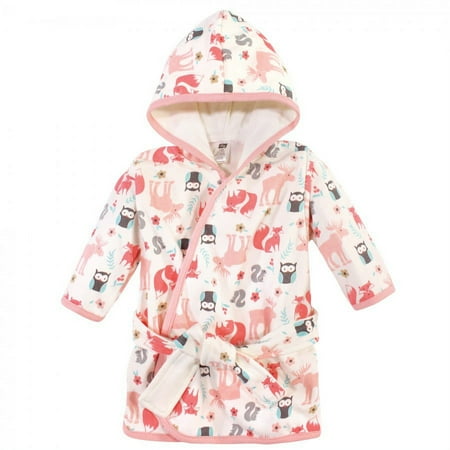 UPC: 0660168523966 | Hudson Baby Infant Girl Cotton Rich Bathrobe Girl Forest 0-9M