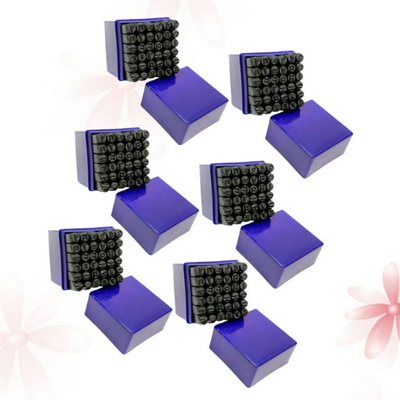 WHAMVOX 36 Pcs 5mm 7/32 Alphanumeric Number Punch Letter Carbon Steel Stamp Dies Set for Jewelers Set Metal Hand Tool Set