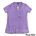 thumbnail image 5 of Nine West Women's Short Sleeve Sheer Bottom Emmy Top (Burnt Henna, XL), 5 of 6