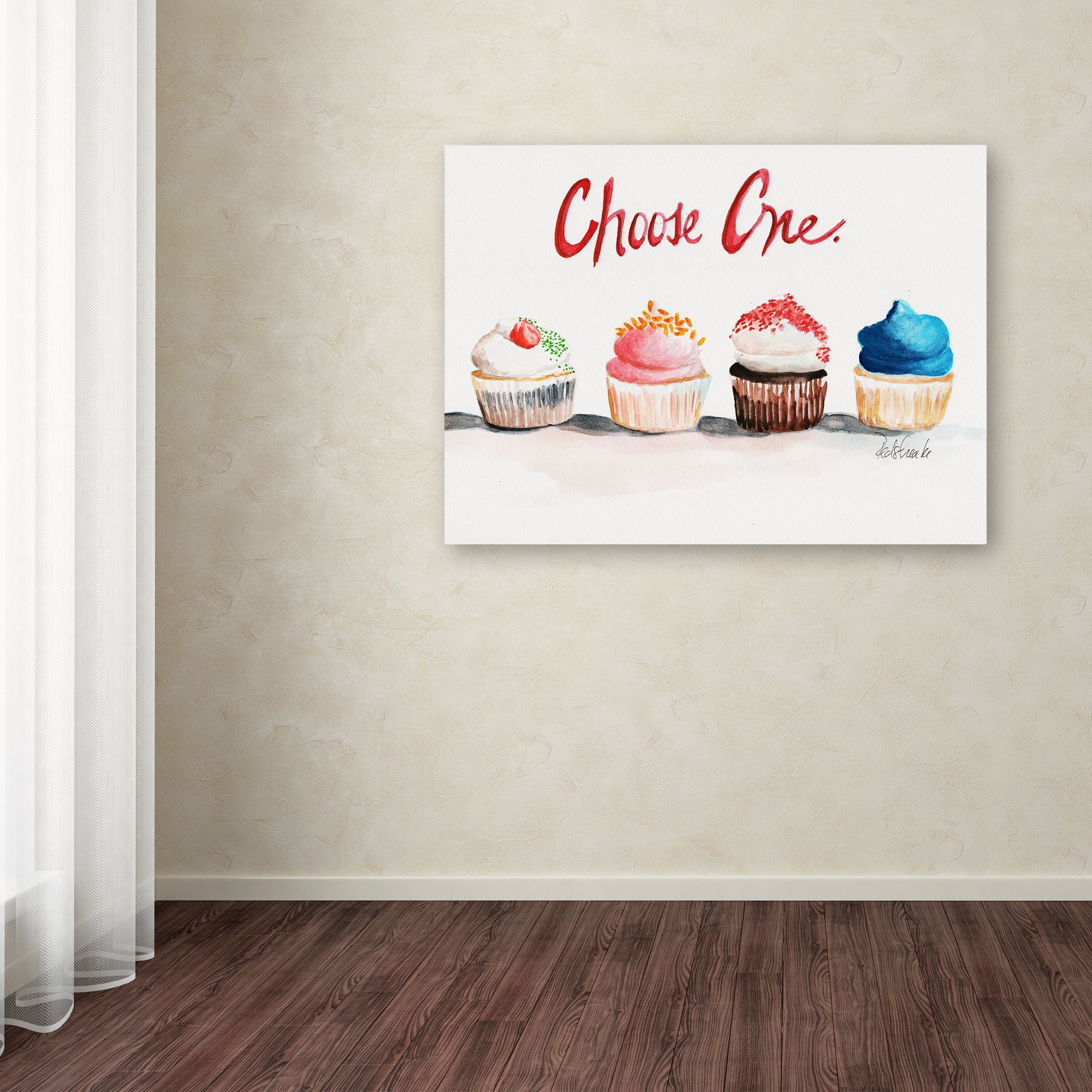 Trademark Fine Art "Choose One with Words" Canvas Art by Jennifer Redstreake