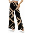 thumbnail image 4 of Women's Stretchy Wide Leg Palazzo Lounge Pants Casual Comfy High Waist Palazzo Pants, 4 of 11