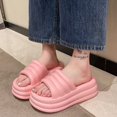 thumbnail image 2 of Zapatillas de plataforma gruesas para mujer, zapatos de playa antideslizantes con punta abierta, sandalias cómodas y ligeras con cuña y tacones altos para verano, 2 of 5