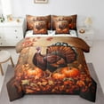 thumbnail image 1 of Erosebridal Rustic Turkey Bedding Sets King Size, Fall Maple Leaf Comforter Sets with Sheets, Pumpkin Decor, Reversible 7 Pieces, 1 of 5