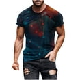 thumbnail image 2 of Leesechin Mens Fitted T Shirts Clearance Cool Graphic Tee for Men Digital Print, 2 of 5