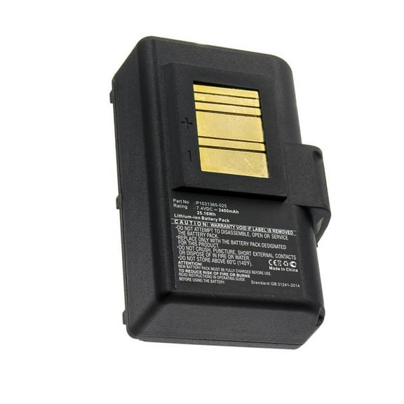 Replacement Battery for Zebra ZQ620 (3400mAh Li-ion 7.4V)