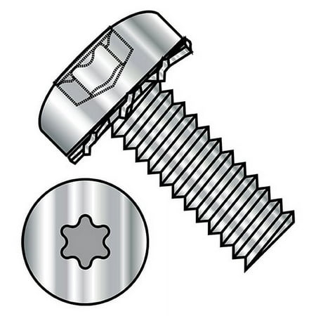 

4-40X3/8 Six Lobe Pan External Tooth Sems Machine Screw Full Thread 18 8 Stainless Steel (Pack Qty 5 000) BC-0406ETP188