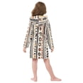 thumbnail image 7 of FORMRS Niños Bathrobe Unisex Hooded Robe Soft Plush Pajamas Sleepwear, Size 2-3T, Black Abstract Dots, 7 of 7