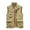 Khaki, variant on TFEOQRY Hoodless Vest for Men Solid Color Zipper Outdoor Sports Workwear Jackets Waistcoat Sleeveless Outwear Black