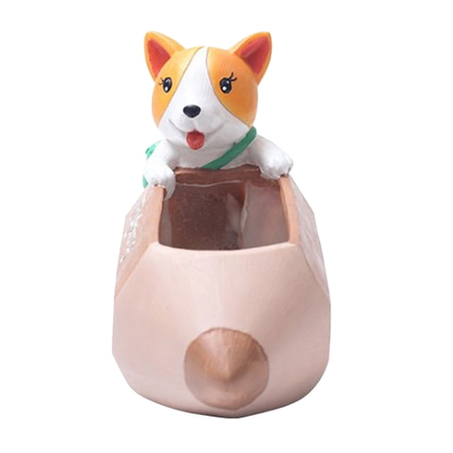 Maceta Corgi Figuras Maceta Carnosa Decoración Bar Balcón Lápiz