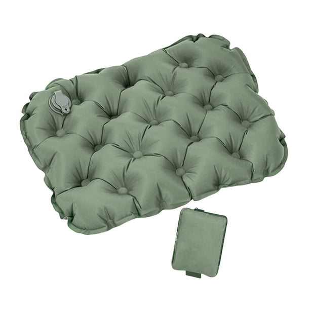 Cojín de asiento inflable, almohadilla de inflado rápido, cojín de silla de oficina, asiento para Verde oscuro