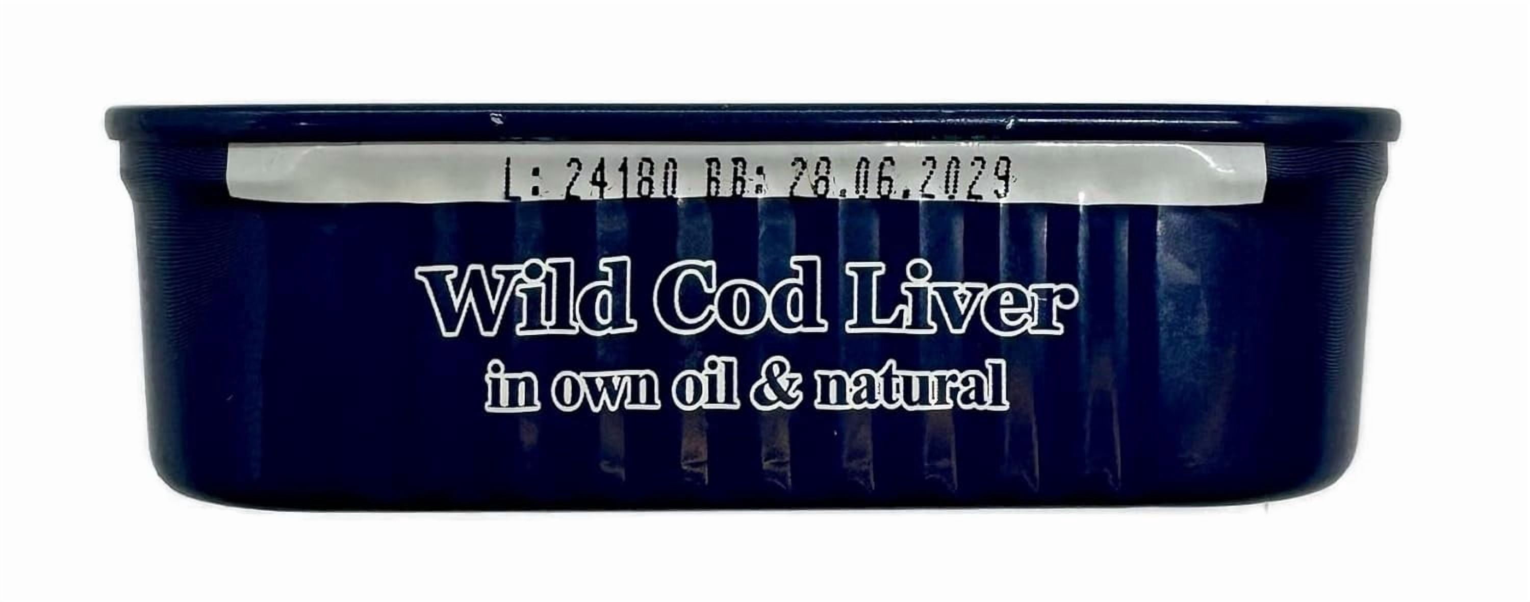 Royal Zenith Icelandic Wild Cod Liver 4.05oz/115g Pack of 5, Certified Kosher.