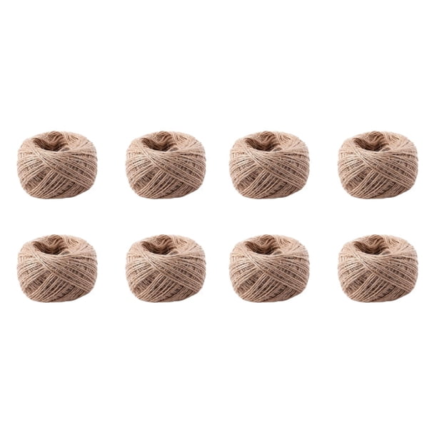 8piezas 100 Metro - Cuerda de Yute On Textura Natural Cordel de Canamo Hessian de 1 mm