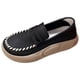 thumbnail image 3 of Zapatos informales para mujer, cómoda, suave, sin cordones, para ropa de calle, parte inferior gruesa para exteriores, trabajo negro 39, 3 of 8