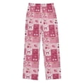 thumbnail image 2 of Kids' Pajama Pants Soft Relaxed Fit Sleep Pants Lounge Pants with Pockets Cherry Pattern with Bows X-Large, 2 of 9