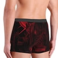 thumbnail image 2 of Haiem Red Gothic Skeleton Throne Men's Boxer Briefs, Every Day Comfort Stretch Cotton Moisture-Wicking Underwear-Small, 2 of 8
