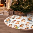 thumbnail image 6 of Daiia Kawaii Shiba Dog Drawing Merry Christmas Tree Skirt , Xmas Large Lace-up Tree Skirt, Santa Snowflakes Rustic Home Decorations New Year Party Farmhouse Decor-36", 6 of 7