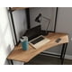 thumbnail image 5 of Escritorio Esquinero Sauder Base Metal 167cm x 120 cm con 3 Niveles Home Office Color Café, 5 of 6