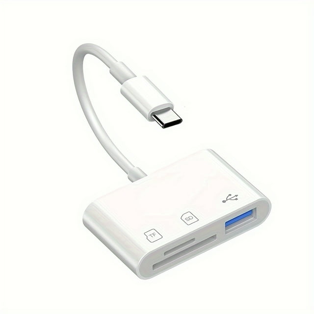 CNKOO Fast SD Card Reader Adapter with Type-C & USB Ports - Compatible with iOS Android Windows MacBook Cameras and Phones - Compact Portable Durable Design for Quick Data Transfer