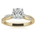 thumbnail image 5 of Solitaire Brilliance 1.5CT Round Brilliant Moissanite Twisted Engagement Ring 10K Two Tone Gold, Ring Size 8, 5 of 5