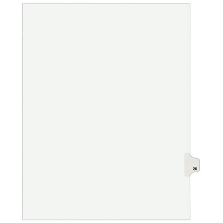 UPC: 0072782010201 | Avery Legal Paper Divider  Avery Style  White  Side Tab 20 (01020)
