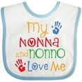 thumbnail image 3 of Inktastic My Nonna and Nonno Love Me Grandchild Boys or Girls Baby Bib, 3 of 4