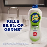 (2 pack) Soft Scrub Cleanser with Bleach, Multi-Surface Cleaner for Bathroom, Germ-Kill, 24oz