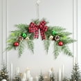 thumbnail image 1 of RKSTN christmas ornaments Christmas Scottish Wreath Decoration Bow Leaf Christmas Party Scene Decoration Window Decoration, 1 of 5