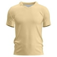 thumbnail image 2 of Men's Fashion V Neck Lapel Collar Short Sleeve T Shirt Summer Casual Oversized Tee Comfortable Breathable Stylish Trendy Mens Basic Tee Shirts Summer Classic T-Shirts, 2 of 4