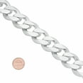 thumbnail image 3 of 15.8mm Chunky Solid .925 Sterling Silver Beveled Curb Chain Necklace, 24 inches, 3 of 6