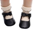 thumbnail image 5 of WEIYLL Shoes for Girls Infant Single Bowknot First Walkers Buckle Strap Soft Bottom Princess Black Kids Sneakers & Athletic 0-6 Months, 5 of 5