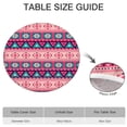 thumbnail image 6 of Ultimate Boho Chic Round Table Cover, Elegant Floral Pattern with Full Elastic Edge, for 52 to 56 Inch Diameter Tables, 6 of 7