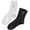 style2, variant on 2 Pairs Womens Crew Socks, White Black Sports Socks Plain Cushioned Trainer Socks Breathable Cotton Athletic Socks for Running Training