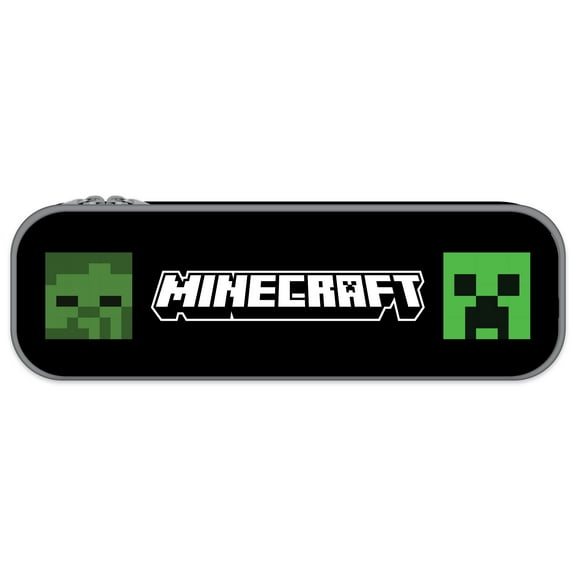 Minecraft Embossed Multi-Color Silicone Pencil Case, 8in W x 2.76in H, Soft Case Style
