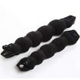 thumbnail image 1 of DNHCLL Juego de 2 estilizadores de cabello mágicos negros, estilizadores de anillos para moños de pelo caliente para mujeres y niñas (1 grande + 1 pequeño), 1 of 5