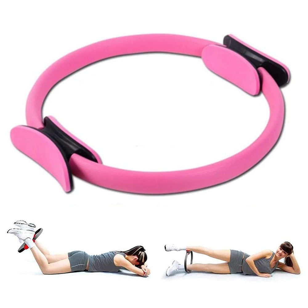 Pink Fitness Exerciser Pilates Ring Yoga Circle Body Build Trainer 15 inch 