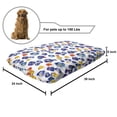 thumbnail image 2 of Flower Pet Bed, Nature Botanic Design Colored Violet Floral Tiny Flowers Art Print, Chew Resistant Pad for Dogs and Cats Cushion with Removable Cover, 24" x 39", Dark Blue Orange, by Ambesonne, 2 of 4