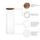 thumbnail image 5 of Juego de 3 frascos de vidrio con tapa de madera Homtop, capacidad 1600 ml, 5 of 9