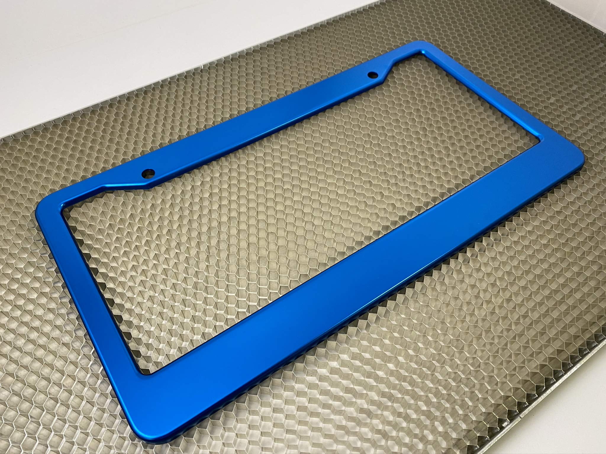 Special Edition Anodized Aluminum CAR License Plate Frames - Blue