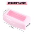 thumbnail image 2 of NOGIS Nail Art Tool, Plastic Clean Sterilizer Box Storage Organizer for Nail, Tweezers, Hair Salon, Spa & Cutter Manicure Equipment (Pink), 2 of 7