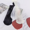 thumbnail image 6 of Visland 1 Pair Women Long Socks Thin See-through Solid Color Lolita Heart Print Match Uniform Elastic Comfortable JK Style Calf Socks Cosplay Supplies, 6 of 6
