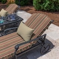thumbnail image 4 of Casual Cushion Outdoor Lumbar Pillow, Sunbrella Fade & Water Resistant for Patio Furniture & Porch Swings, 19"W x 12"L, 6" thick, Reversible, Spectrum Sand, 4 of 5
