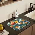 thumbnail image 5 of Yayeee Dish Drying Mat for Kitchen Counter 16" x 18" Microfiber Super Absorbent Coffee Decorative Pad, Orange Fruit, 5 of 9