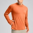 thumbnail image 2 of Lumeqa Men's Sun Protection Shirts UPF 50+ Long Sleeve Hoodie with 2 Pockets UV SPF Fishing Hiking Rash Guard Shirts Orange XXXL, 2 of 6