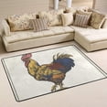 thumbnail image 2 of SKYSONIC Area Rug Carpet Vintage Rooster Doormat for Hardwood Floor Entrance Living Room Bedroom 24x36 Inch, 2 of 6