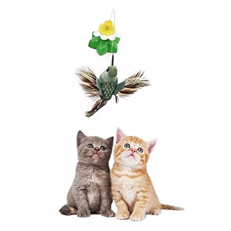 Meihuida Funny Electric Rotating Butterfly Bird Rod Wire Cat Teaser Play Toy For Pet Cat Kitten