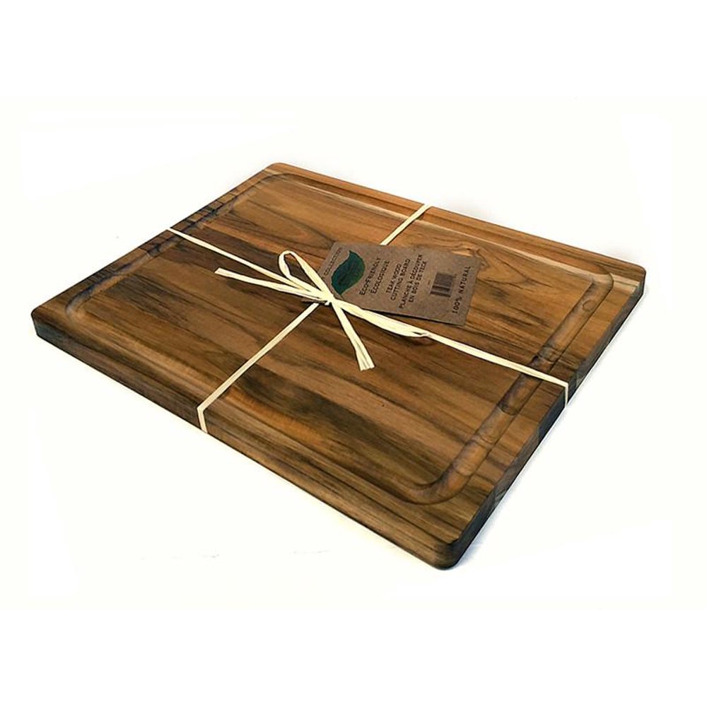 Mountain Woods Brown Teak Wood Cutting Board w/ Juice Groove 15
