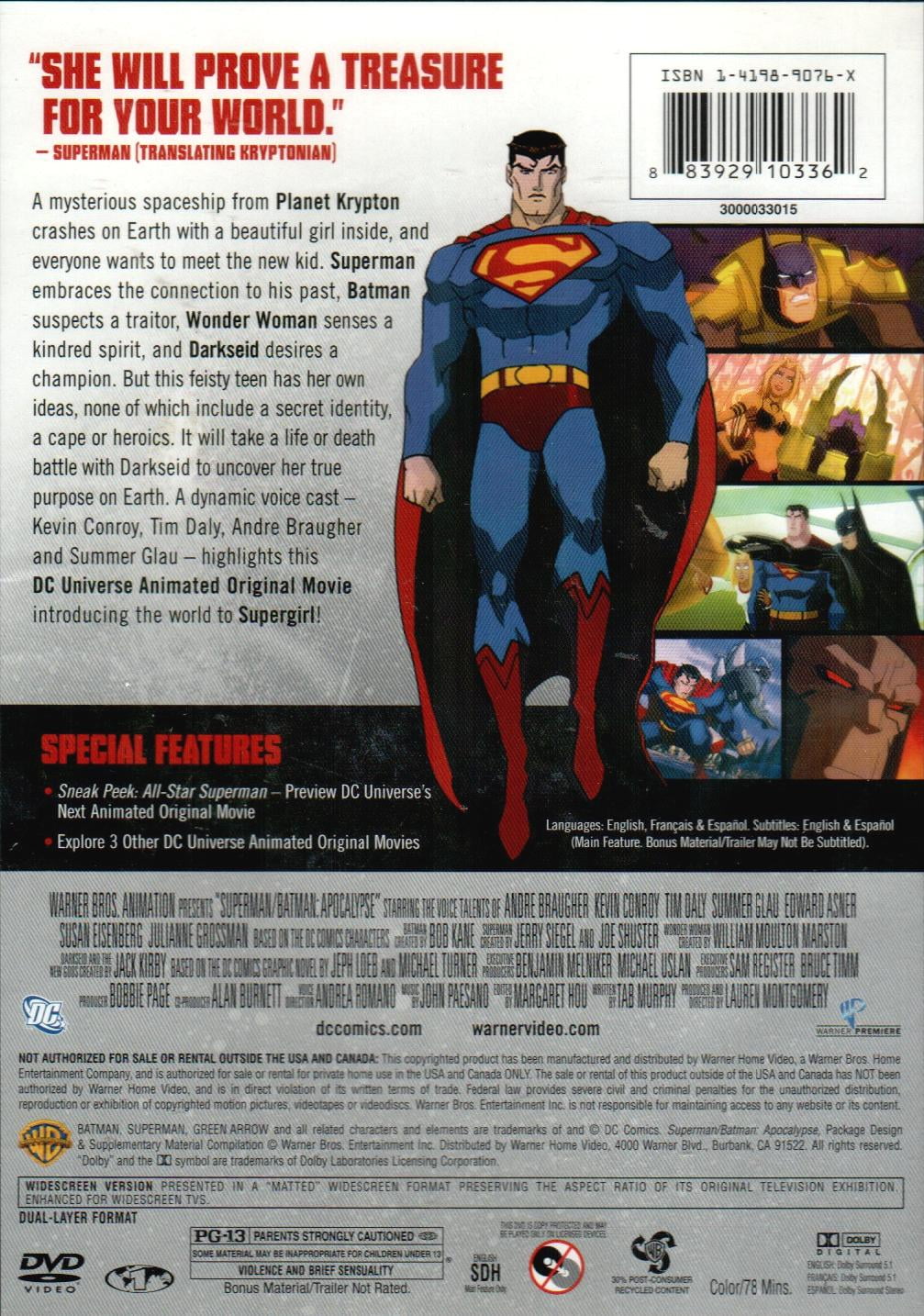Superman / Batman: Apocalypse - Walmart.com