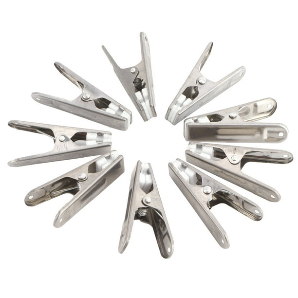 Suministros de almacenamiento, 20 clips para ropa, pinza para colgar de acero inoxidable, máxima confiabilidad